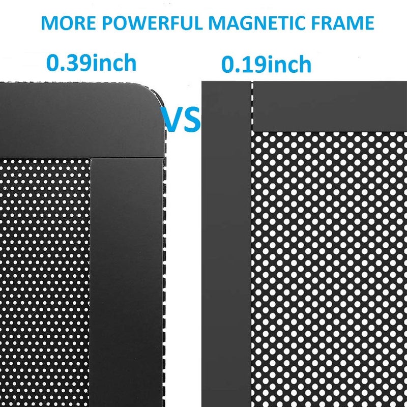 PANO-MOUNTS 120mm Fan Dust Filter Mesh 4.72inch Magnetic Frame PVC PC Computer Case Fan Dust Mesh Cover Grills Black 5-Pack - Image 4